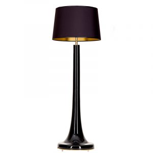 Zurich table lamp black and gold shade black base